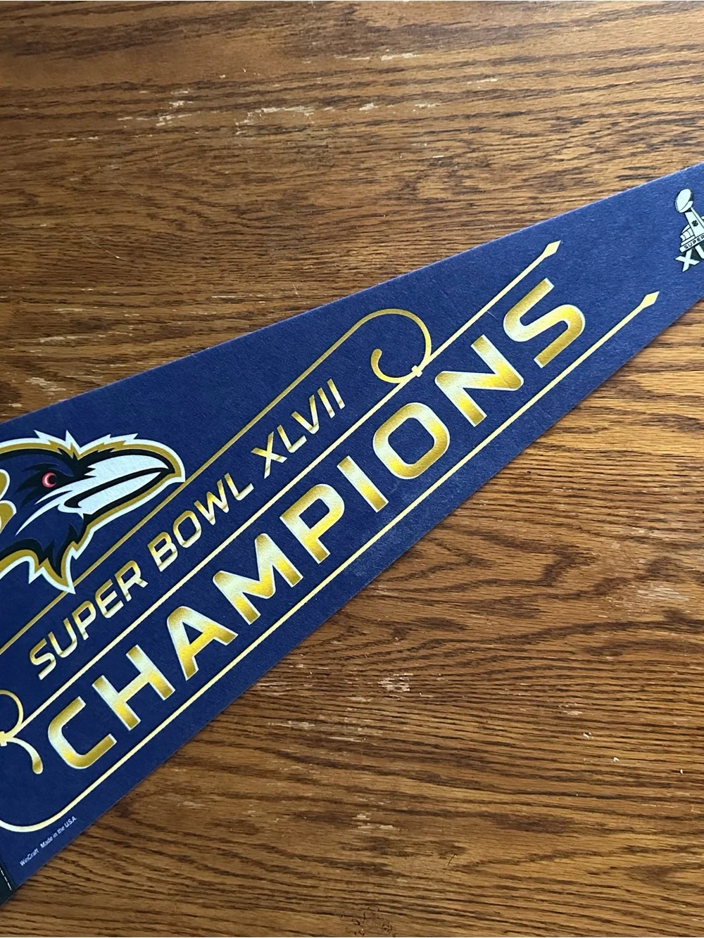 Baltimore Ravens 2012 Super Bowl XLVII Champions Premium Felt Pennant